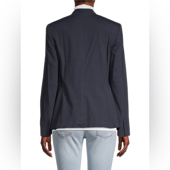 Theory Collarless Staple Jacket in Linen - Picture 2 of 6